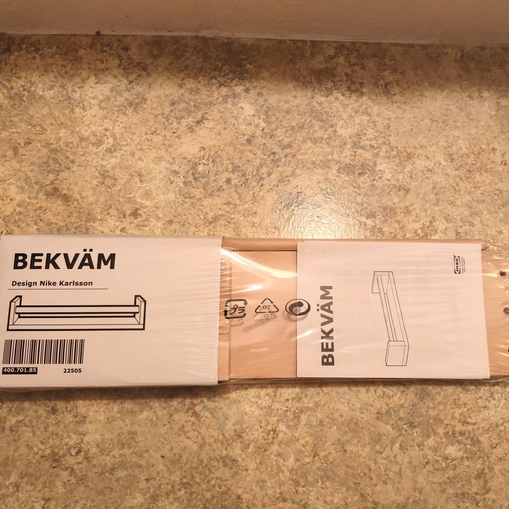 IKEA BEKVÄM Wooden Wall Shelf